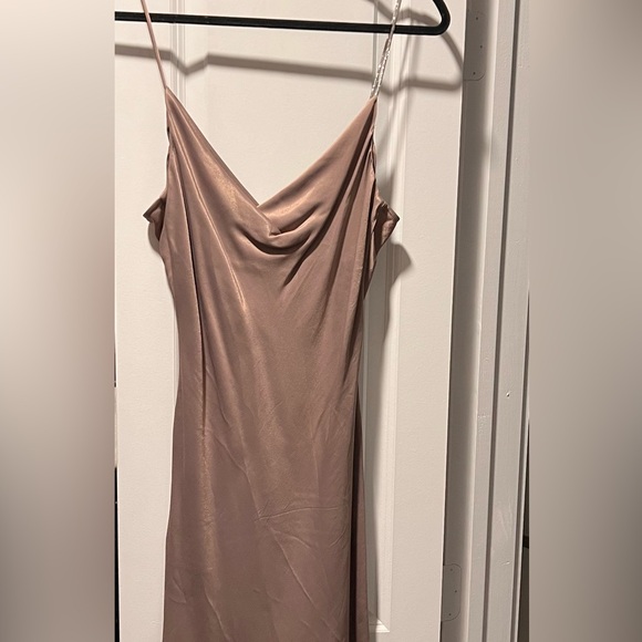 Zara silk-like rhinestone strap dress, size Large NWT - Picture 7 of 7